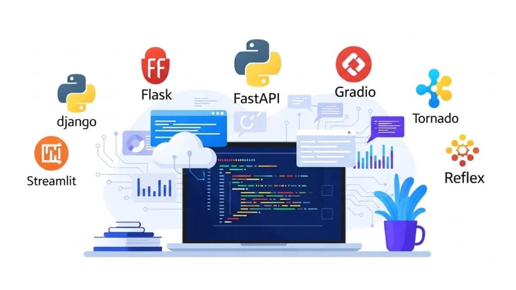 Comparison of top Python web frameworks for developers including Django, Flask, FastAPI, and more.