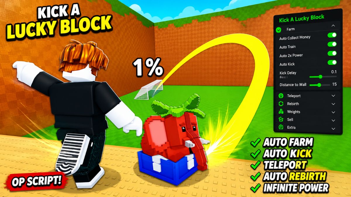 3 Best Kick A Lucky Block Scripts (Auto Farm, Perfect Kick, Teleport)